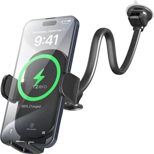 Solid Car Truck Phone Mount Wireless Charger Holder with 14-Inch Gooseneck Lo... - Picture 1 of 7