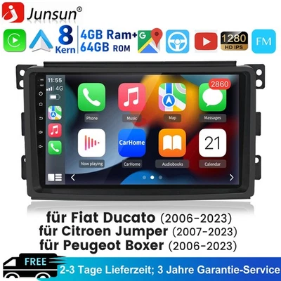 8-Kern Carplay Android Autoradio GPS Navi 4+64GB Für Smart Fortwo 451 2005-2010 - Bild 1 von 4