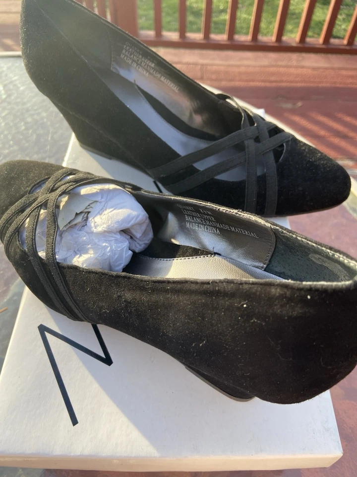 Zapatos sin cordones para mujer Markon marrón oscuro gamuza cuero cuña "cantera" 9 m Foto 1 de 4