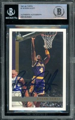 1997-98 Topps #3 Byron Scott Los Angeles Lakers BGS Autograph - Image 1 of 2