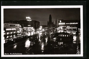 Berlin, Ansichtskarte, Kurfürstendamm bei Nacht aus der Vogelschau  - Picture 1 of 2