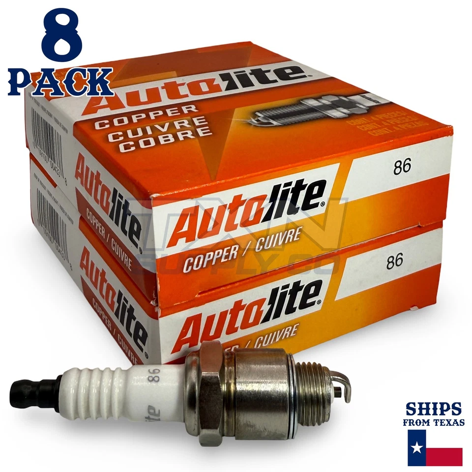 Pacote com 8 velas de ignição Autolite 86 núcleo de cobre ps - Imagem 1 de 3