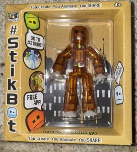 STIKBOT Poseable Action Figure Motion Animation Rust Brown NEW 90616 Toy Shed - Picture 1 of 2