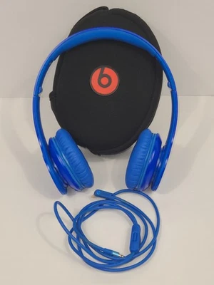 BEATS BY DR. DRE SOLO HD ON-EAR HEADPHONES – BLUE – WIRED – W/ CASE*READ* - Image 1 of 4