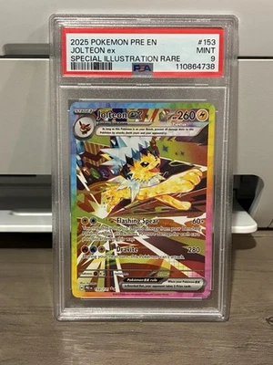 Jolteon EX Prismatic Evolutions Sir 153/131 Special Illustration PSA 9 - Image 1 of 2