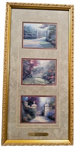 Impresiones Thomas Kinkade Pasajes de Verano enmarcadas 21" x 10,5" con certificado de autenticidad 1999 - Imagen 1 de 4