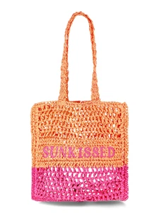 No Boundaries Damen Festival Stroh Tasche, Pink Ombre Sunkissed - Bild 1 von 7