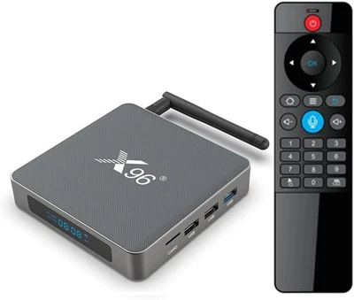 Android 14.0 TV Box 2025, X96 X6 Set-Top Box 100/1000M Ethernet Rk3566 CPU Smart - Immagine 1 di 4