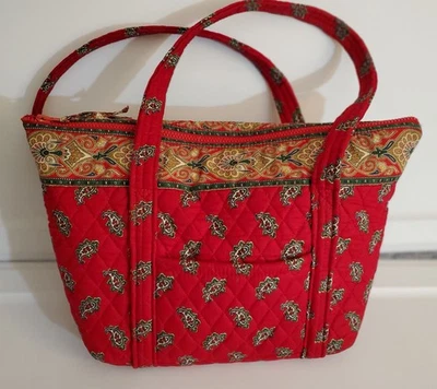 Vera Bradley "Villager in Red Paisley" Vintage 1990's Indiana Tag Made In USA - Image 1 of 4