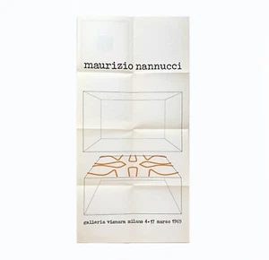 Maurizio Nannucci, cartel de exposición, 1969, arte conceptual, Gillo Dorfles - Imagen 1 de 10