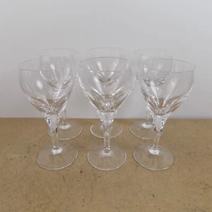 6 Josair Crystal Jasmin Clear 6.2" Burgundy Wine Glasses - Picture 1 of 4