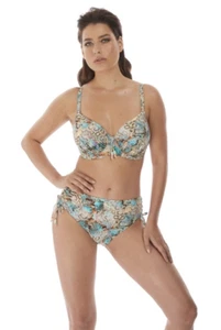 Top de bikini Fantasie Manila Iced Aqua con aros y/o calzoncillos laterales profundos - Imagen 1 de 8