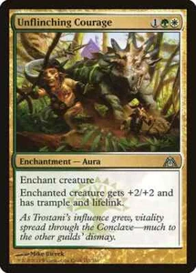 UNFLINCHING COURAGE X 4 N/M- DRAGON'S MAZE MAGIC THE GATHERING - Picture 1 of 1