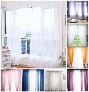 Voilevorhang 1 Paneelschlitz oben oder Ösenring oben Netz durchsichtig Netzvorhang - Bild 1 von 60