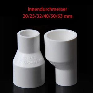 PVC Exzenterschablone Rohrverbinder Reduzierung Fitting Adapter 20/25/32/40/50mm - Picture 1 of 10