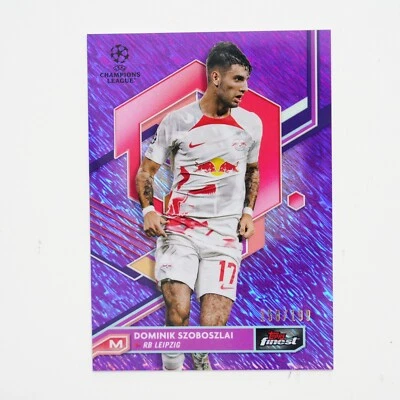2022-23 Topps Finest UEFA Purple Shimmer Dominik Szoboszlai /199 #61 - Image 1 of 2