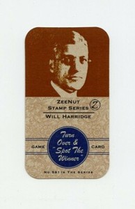#TN27655 WILL HARRIDGE Hall of Fame Baseball Game Card