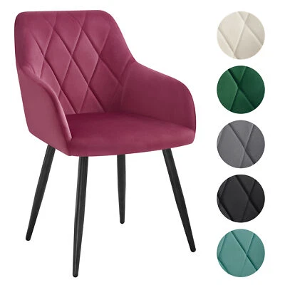 Esszimmerstühle 1/2/4er Set Küchenstühle Polsterstuhl Samt Sessel Wohnzimmer - Bild 1 von 4