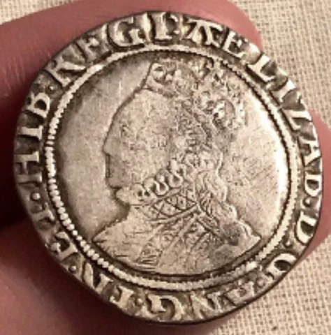 1582-1584 Elizabeth I Shilling, mm. A, Good Portrait And Mintmark Cover
