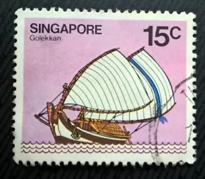 Singapore stamps - Golekkan (Sailing Craft) 15 Singapore cent 1980 Sg:SG 367 - Picture 1 of 1