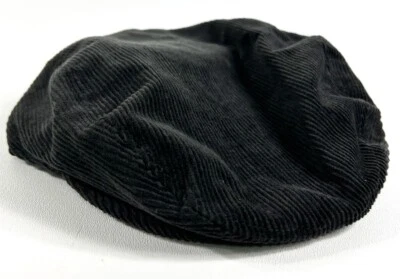 Newsboy Cabbie Flat Hat Cap Child The Children’s Place 4 - 6 Black Corduroy - Image 1 of 4