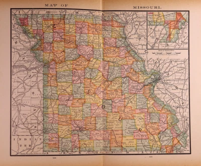 Карта 1887 ~ Миссури Рэнд МакНалли ~ (10x12) - #29 - Изображение 1 из 2