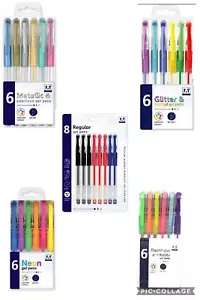 Penne Gel Glitter Profumate Neon Metalliche Pearlizzate Arcobaleno PenSet Penne Colori Inchiostro - Foto 1 di 21