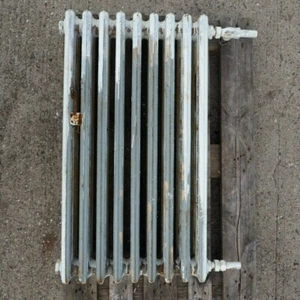 Gussheizkörper Heizkörper Gusseisen um 1930 - 40 / 9 Rippen H98 B55 S16 cm - Bild 1 von 7