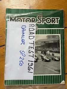 Motorsport Magazine May 1961 ~ Original Vintage DAIMLER SP250 road test - Picture 1 of 6