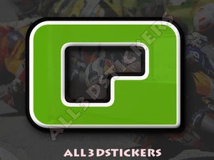 3D Stickers Resin Domed LETTER Q - Color Green - 25 mm(1 inch) Adhesive Decal - Picture 1 of 1