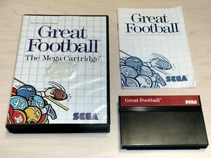 Cartucho de juego original vintage Great Football Sega Master System completo en caja - Imagen 1 de 3