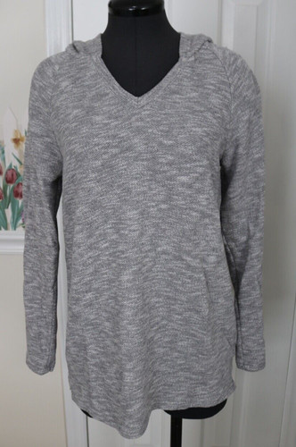 VETEMENTS Felpa con cappuccio donna junior GRIGIO pullover LS taglia L (12 14) gloria sbiadita