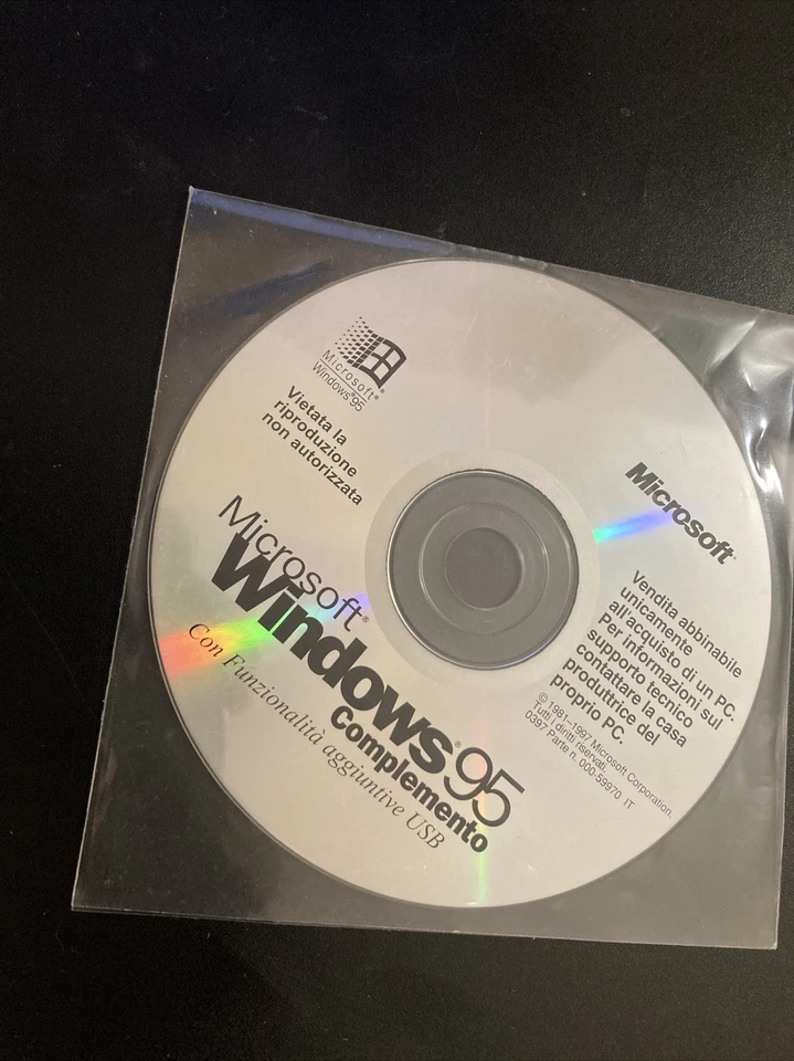 Microsoft Windows 95 Cd Originale - Imagen 1 de 1
