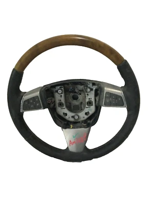 Cadillac CTS 2012 volante de madera de cuero negro con botones de control OEM Foto 1 de 4