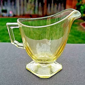 Fostoria Mayfair Topaz Yellow 3 1/8" Mini Creamer - Picture 1 of 7