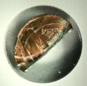 1995 Lincoln Cent Struck on a Fragment – NGC MS62RD – Full Date 0.2g – Amazing! - Picture 1 of 8