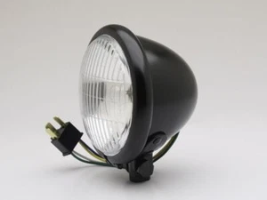 Headlight, 4.5”, 4-1/2" Bottom Mount Black, Custom Cafe Tracker Bobber Chopper - Picture 1 of 10