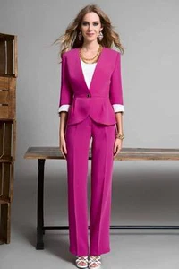 Edas giacca donna Cocula elegante blazer senza revers cerimonia laurea monopetto - Picture 1 of 4