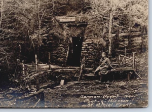 1918 RPPC WWI German DugOut Near Pont-à-Mousson France Postcard - Bild 1 von 3