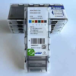 ISCAR / DGN2202C IC20 / Inserti in metallo duro 10 pezzi - Foto 1 di 5