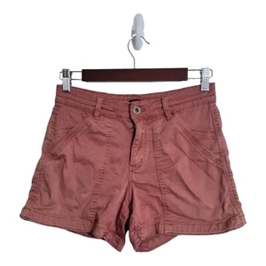 Kuhl Shorts Damen 2 rot Kultivatr 4" Twill Outdoor Wandern Logo Gorpcore Camping  - Bild 1 von 12