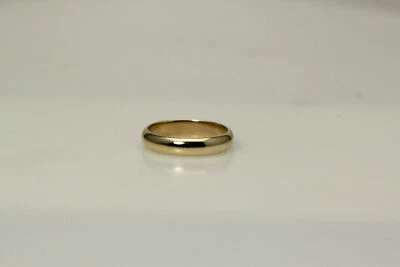 4 mm 14K Yellow Gold Plain Size 7.25 Wedding Band Ring 3.8 Grams (RIN8329) - Image 1 of 3