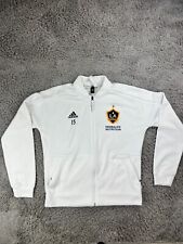 LA Galaxy Adidas Track Jacket Zip Up White Adult Medium Zip Pockets Soccer MLS