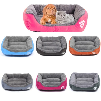 Washable Pet Dog Cat Bed Puppy Cushion House Pet Soft Warm Kennel Dog Mat Blanke - Image 1 of 4