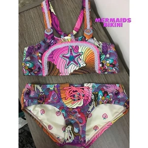 Kids Girls MERMAID Bikini swimwear swimsuit 8 - Picture 1 of 7