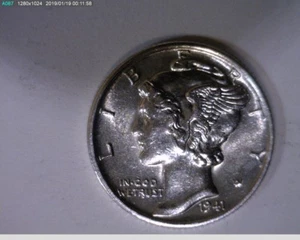 1941-S 10c Mercury DIme (44s289) - Imagen 1 de 2