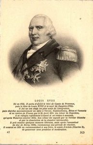 Vintage Postcard Royal Royalty Louis XVIII King of France (1814–1824) - Picture 1 of 3