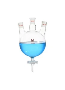 Lab Essential: Spherical Separating Funnel 50ml-2000ml,3 Joints, Borosilicate - Picture 1 of 6