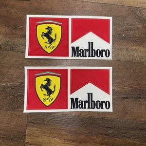 MARLBORO Ferrari Smoking Tobacco Racing Team Logo Embroidered Patch Circa1997 - Picture 1 of 2