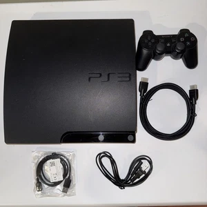 Consola delgada Sony PlayStation 3 PS3 con mando y cables ¡probada y funcionando! - Imagen 1 de 4